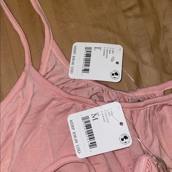 NWT Intimately Free People Blush Pink Cami Camisole Keyhole Tank Top - Picture 3 of 3